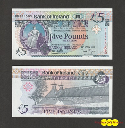 2008 Bank of Ireland £5 (BD844565)